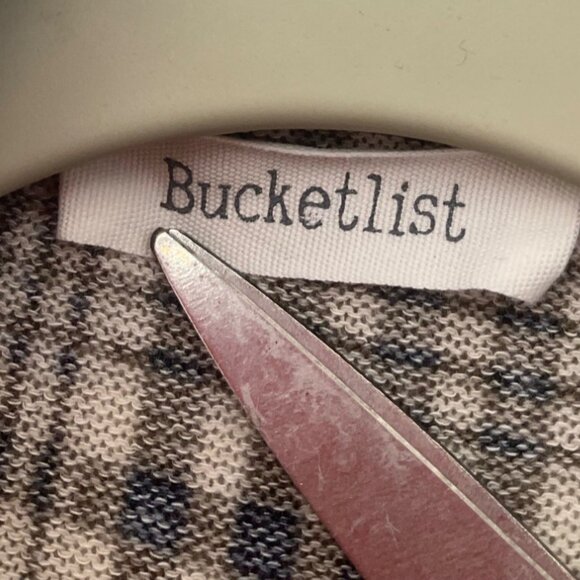 Bucket list Medium Plaid Long Shacket Jacket Oversized Boho Grunge Made USA - Picture 3 of 11